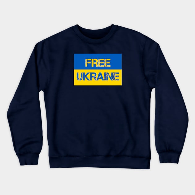 Free Ukraine Flag Crewneck Sweatshirt by Angelique Store